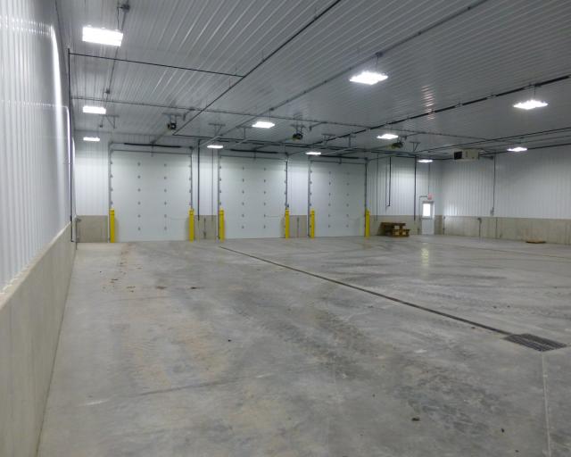 Interior of storage building
