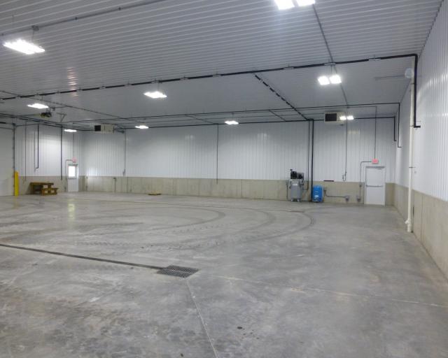 Interior of storage building