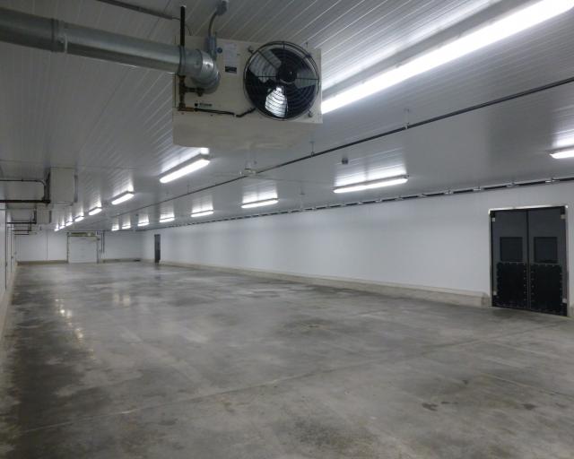 Interior of storage building