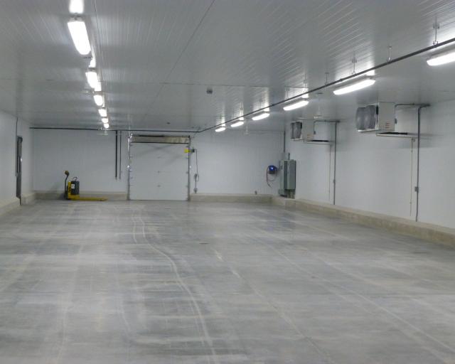 Interior of storage building
